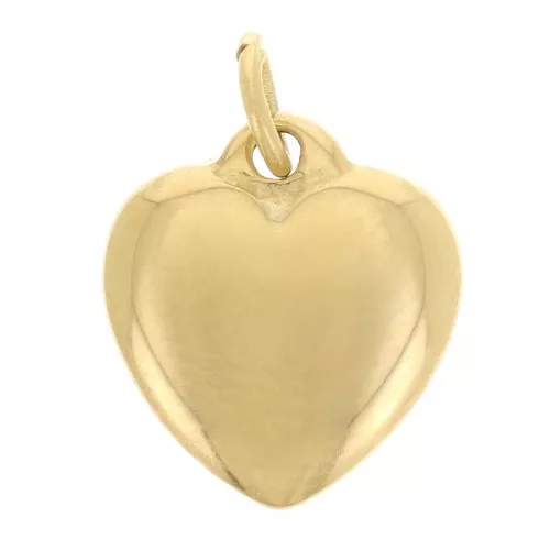 Breloque coeur 11x10 mm - Acier inoxydable 316L Doré x1