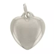 Breloque coeur 11x10 mm - Acier inoxydable 316L x1