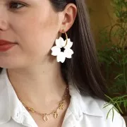 Créoles rondes 30 mm - Fil 2 mm - Acier Inoxydable 304 Doré x2