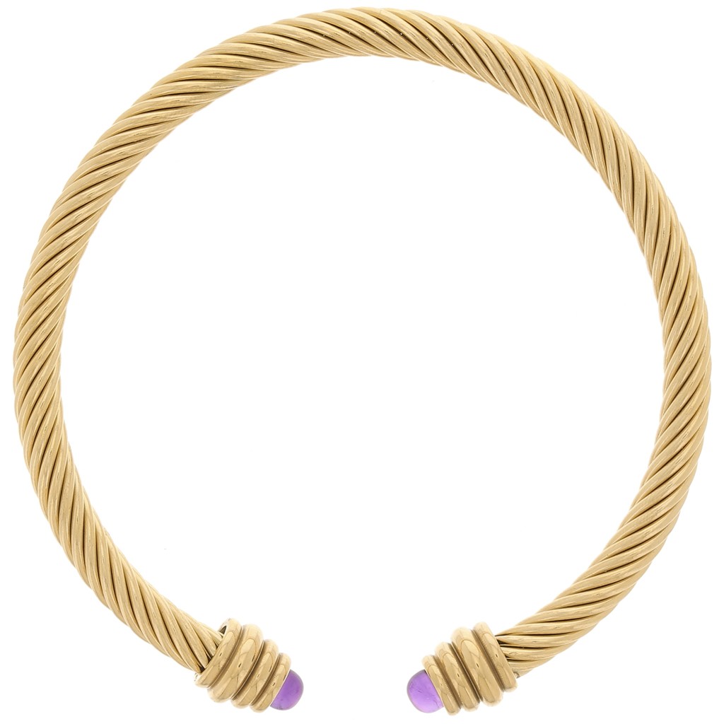 Lot De 3 Bracelets Torsadés Pour Femme - Doré & Argenté - Acier Inoxydable - Sans Fermoir - Bijoux Jonc