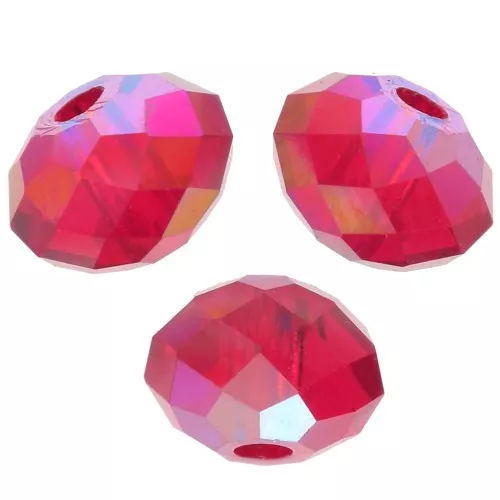 Perles rondes aplaties PureCrystal 5040 4 mm - Light Siam Shimmer 2X x20