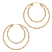 Créoles double à décorer 24 mm en Gold filled (or laminé)  x2|raw }}