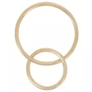 Deux anneaux entrelacés 15 et 10 mm - Gold filled (or laminé)  x1