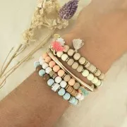 Perle tube incurvé 50x4 mm en Gold filled (or laminé)  x1