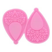 Moule silicone - boucles d'oreilles ethnique pour résine époxy et poudre céramique|raw }}