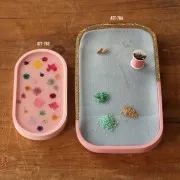 Moule silicone pour réaliser un plateau ovale en résine 17.5x9 cm x1