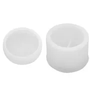 Moule silicone pour réaliser une boîte de rangement décor cristal en résine 9 cm