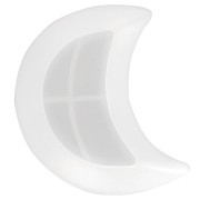 Moule silicone pour réaliser une coupelle forme demi-lune en résine 11.5x7 cm