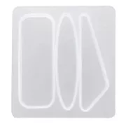 Moule silicone pour réaliser 3 formes géométrique pour barrette en résine