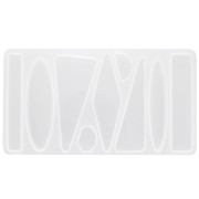 Moule silicone pour réaliser 9 formes géométrique évidée pour barrette en résine