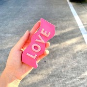 Moule savon en silicone - forme de vague avec mot Love 12x4.5 cm Transparent