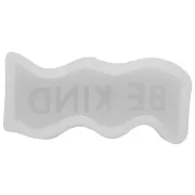 Moule savon en silicone - forme de vague avec mot Be Kind 12x3.5 cm - Transparent