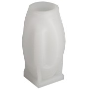 Moule bougie en silicone - visage abstrait 3D - 9x5 cm Transparent x1|raw }}