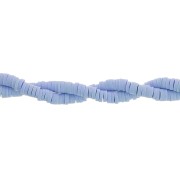 Perles rondelles Heishi en pâte polymère 4x1 mm - Bleu ciel x45cm