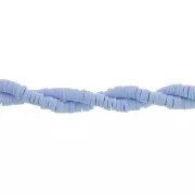 Perles rondelles Heishi en pâte polymère 4x1 mm - Bleu ciel x45cm