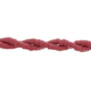 Perles rondelles Heishi en pâte polymère 4x1 mm - Bordeaux x45cm|raw }}