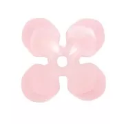 Perles fleur 13.5 mm en acétate - Rose clair nacré x4