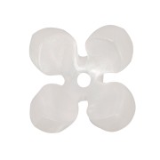 Perles fleur 13.5 mm en acétate - Blanc nacré x4|raw }}