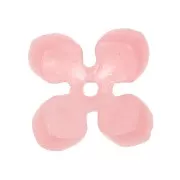 Perles fleur 13.5 mm en acétate - Saumon nacré x4