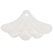 Pendentif fleur 22x37 mm en nacre - Naturel x1