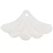 Pendentif fleur 22x37 mm en nacre - Naturel x1