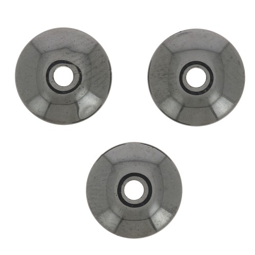 Perles rondelles Heishi imitation pierre gemme 8x3 mm - Hématite x20