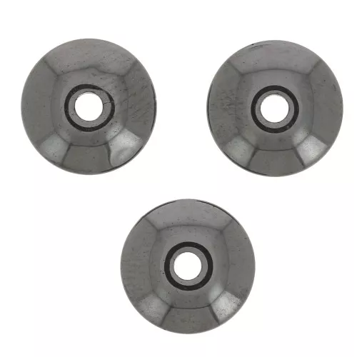 Perles rondelles Heishi imitation pierre gemme 8x3 mm - Hématite x20
