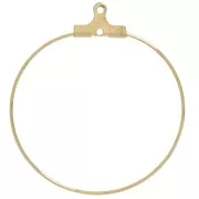 Supports boucles d'oreilles - Créoles à décorer 30 mm - Acier inox 316L Doré x2