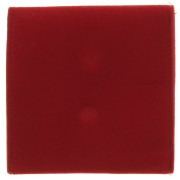 Pochette en velours avec bouton pression pour bijoux 100x95 mm - Rouge x1