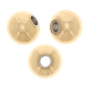 Perles rondes aplaties 8x6.7 mm - Acier inoxydable 304 Doré x10|raw }}