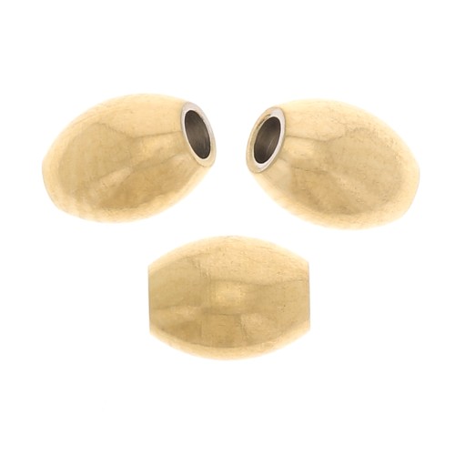 Perles olive 5x4 mm - Acier inoxydable 304 Doré x10