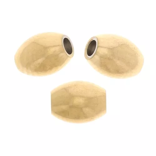 Perles olive 5x4 mm - Acier inoxydable 304 Doré x10