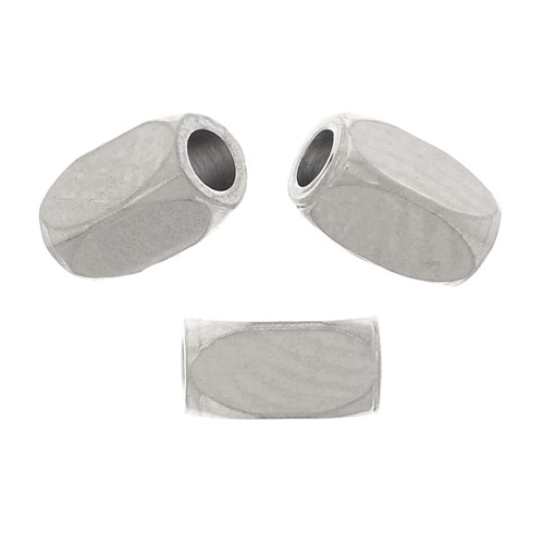 Perles rectangle 4x2 mm - Acier inoxydable 304 x20