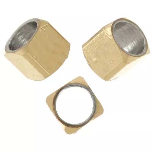 Perles cubes arrondies 2 mm - Acier inoxydable 304L Doré x10