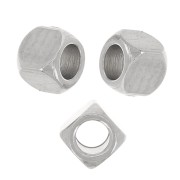 Perles cubes arrondies 2.5 mm - Acier inoxydable 304 x20|raw }}
