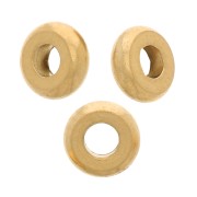 Perles rondelles Heishi - disque plat 4x1.5 mm - Acier inoxydable 304 Doré x10|raw }}