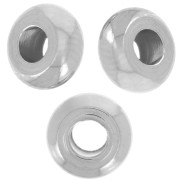 Perles rondelles Heishi - disque plat 6x3 mm - Acier inoxydable 304L x20|raw }}