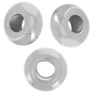 Perles rondelles Heishi - disque plat 6x3 mm - Acier inoxydable 304L x20