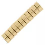 Perles rondelles Heishi - disque plat 2.5x1 mm - Acier inoxydable 304 Doré x10