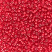 Perles rocailles Preciosa  11/0 2 mm - Light Siam Silver Lined x20g