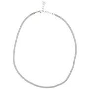 Tour de cou maille miroir - serpent plate 3.3 mm - Acier inoxydable 304 x46cm