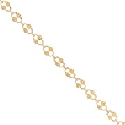 Chaîne maille fantaisie 6.4 mm - Acier inoxydable 304L Doré x99cm|raw }}