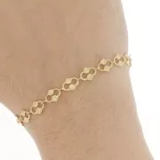 Chaîne maille fantaisie 6.4 mm - Acier inoxydable 304L Doré x99cm