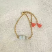 Bracelet réglable 20 cm pour intercalaire - maille Jaseron - Acier Inox 304L x1