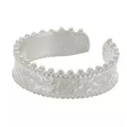 Bague réglable martelée style ethnique - Placage Argent fin vieilli x1