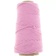 Bobine de cordon en coton pour macramé Cotton Suprême 3XL peigné - Rose x75m