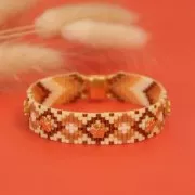 Cymbal - Perle fleur pour Miyuki Delica et Rocaille 11/0 - 6mm Gerani - Bronze x1