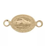 Intercalaire ovale motif vierge 11.5x5 mm - Plaqué Or 3 microns x1