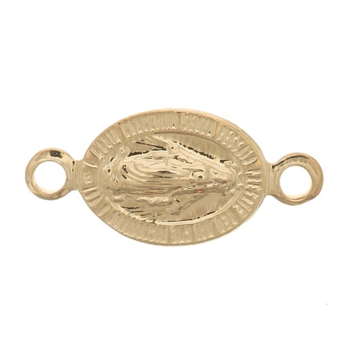 Intercalaire ovale motif vierge 11.5x5 mm - Plaqué Or 3 microns x1