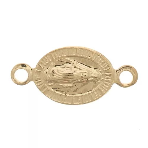 Intercalaire ovale motif vierge 11.5x5 mm - Plaqué Or 3 microns x1